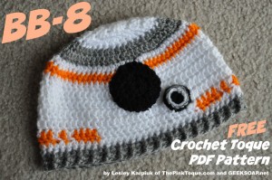 BB-8 Toque Pattern by Lesley Karpiuk