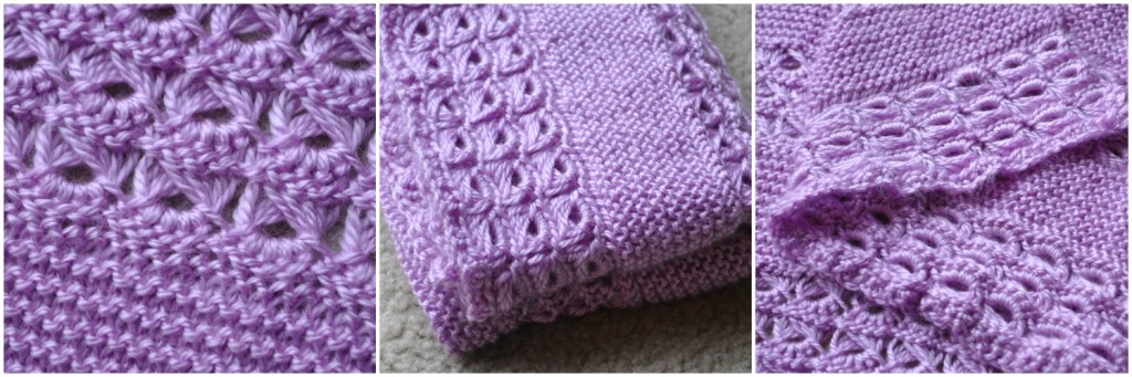 Lila baby blanket by Lesley Karpiuk of thepinktoque.com